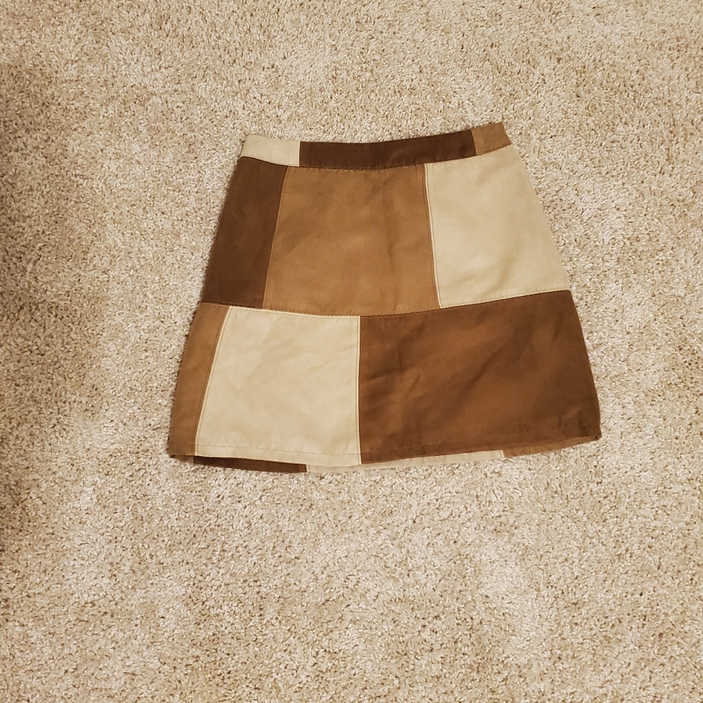 Hollister Suede Patchwork Skirt